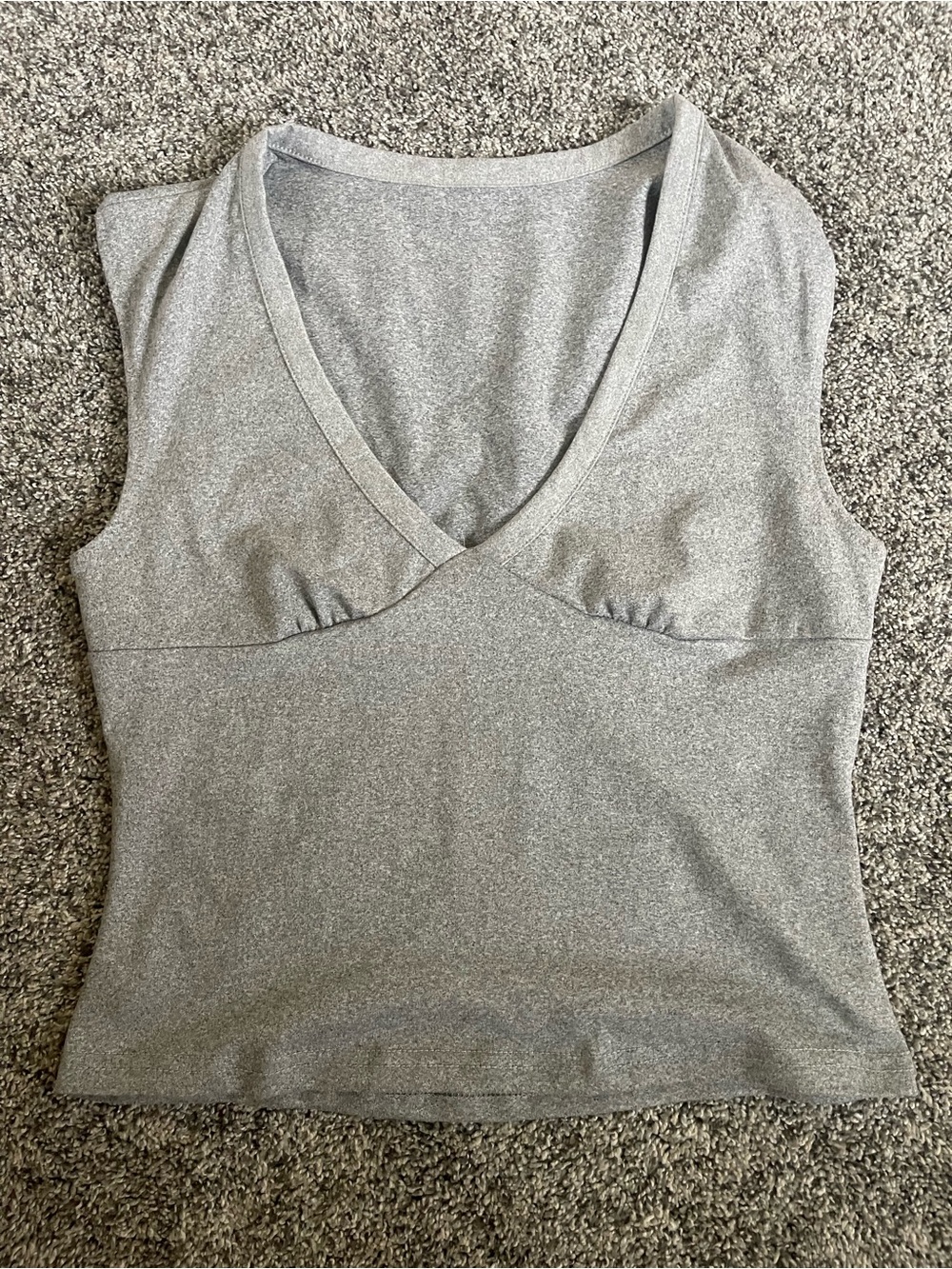 Silver Shimmer V-Neck Sleeveless Top